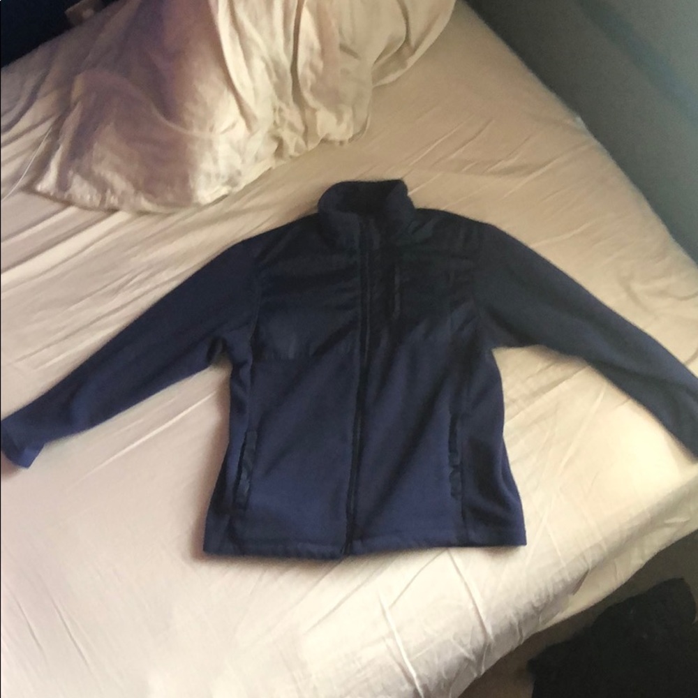 Blue zip up jacket